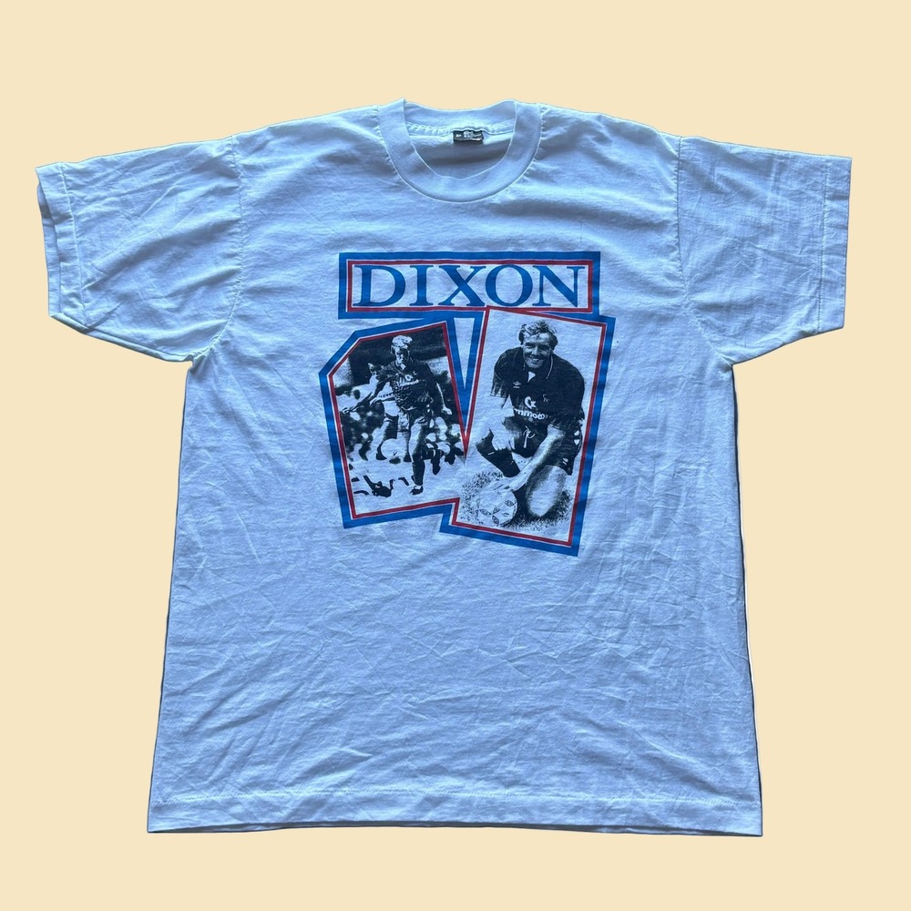 Vintage Kerry Dixon Chelsea FC Soccer Graphic T-Shirt White Mens XL Screen Stars